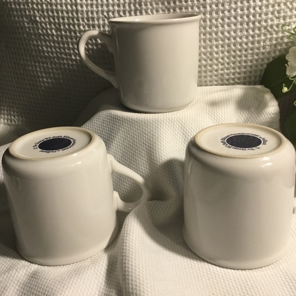 🇳🇱Delft Blauw Set of 3~Mugs\Cups~Hand Painted Windmill & Swans~Vintage - Picture 5 of 9